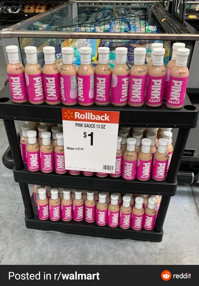 pink sauce on clearance at walmart